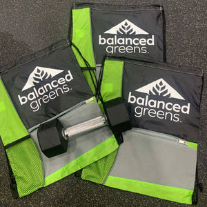 Balanced Greens Drawstring Bag